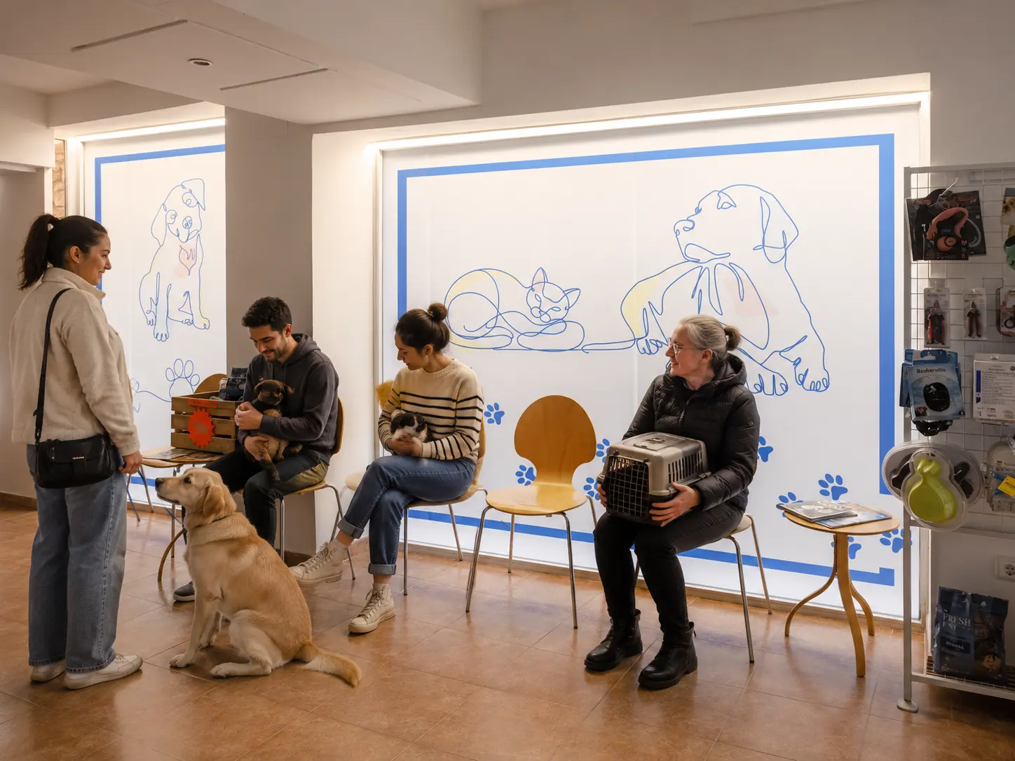 Fachada y recepción de Clínica Veterinaria Canifel en Cuenca